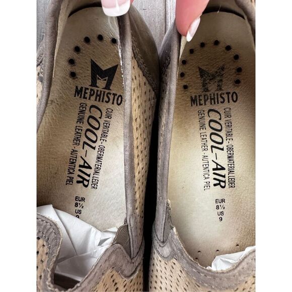 MEPHISTO TIAGO PERFORATED LOAFER MEN LEATHER TAN SHOES AIR RELAX SIZE 9 - Picture 7 of 12